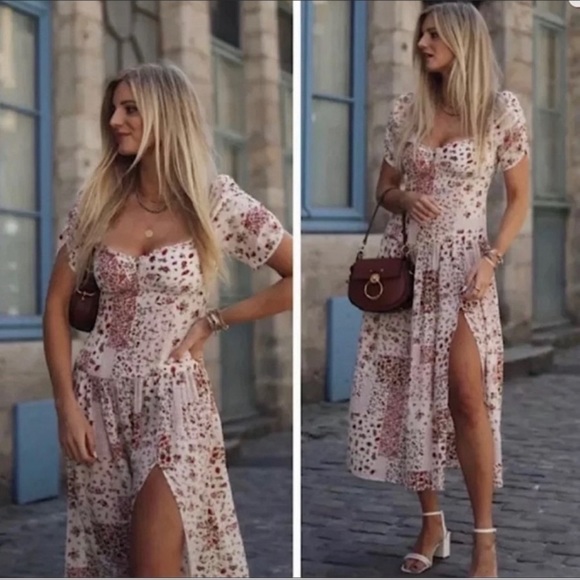 Zara Dresses & Skirts - ✨BLOGS FAV✨ZARA PATCHWORK PRINT MIDI DRESS